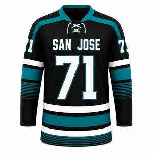 Custom Sublimated Printed Ice Hockey Jersey Mens <b>Lace</b> Stand <b>Collar</b> Team Uniform High Quality Breathable Front 3D Embroidery Wear - Product Image 2