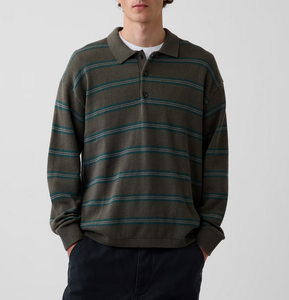 Pull-over Homme Rayé en Coton Jacquard Tricoté Anti-Plis de Haute Qualité 12 GG Personnalisé OEM pour l'Hiver - Product Image 2