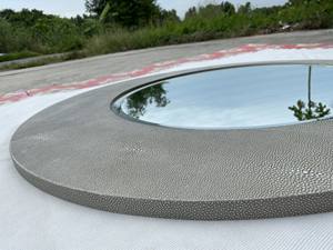 Miroir rond en résine imitation shagreen pour chambre et salon, provenant du Vietnam - Product Image 2