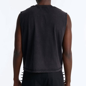 เสื้อกล้ามคอกลมทรงหลวม ดีไซน์ประดับเพชรเทียมสำหรับผู้ชาย รุ่นใหม่มาแรง แฟชั่นสุดฮิต ใส่สบายสำหรับฤดูร้อน ทรงบ็อกซี่ฟิต - Product Image 3