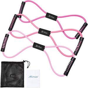 Fasce Elastiche a Forma di 8 per Esercizi, per Donne e Uomini, Bande di Resistenza per Braccia e Petto, per Yoga e Fitness in Palestra - Product Image 1