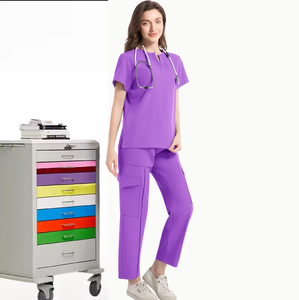 Conjuntos de Uniformes Médicos de Punto Personalizados al por Mayor para Mujer: Pantalones Jogger Ajustados, Batas Quirúrgicas y Uniformes de Tallas Grandes de Alta Calidad - Product Image 2