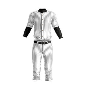 Conjuntos de Uniformes de Béisbol con Pantalones y Camiseta de Entrenamiento de Secado Rápido, Transpirables, con Nombre y Número del Equipo Impresos Personalizados, MOQ Bajo - Product Image 1