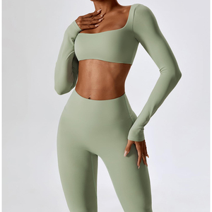 New Custom Fashion Yoga Sets Women's Sportswear Workout Sets for Women <b>Gym</b> Wear Women Sets Wholesale Rate Cheap Price 2026 - Product Image 6