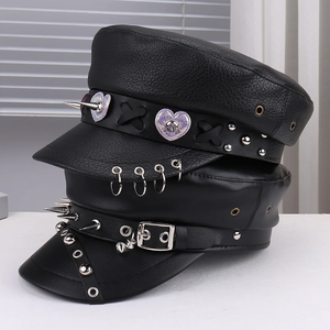 Gorra Unisex de 5 Paneles con Remaches, Estilo Punk Y2K, Gorra Octogonal Moderna para Adultos, Hip Hop, Street Dance - Product Image 1