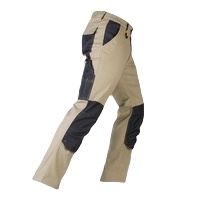 <b>Men's</b> <b>Khaki</b> Work <b>Pants</b> with Black Knee Pads Abrasion Resistant Tactical <b>Cargo</b> Trousers - Product Image 1
