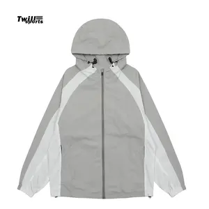 Оптовая продажа, изготовленный на заказ чистый упакованный тонкий нейлоновый винтажный Ретро пуловер с капюшоном 2023 Мужская ветровка куртка