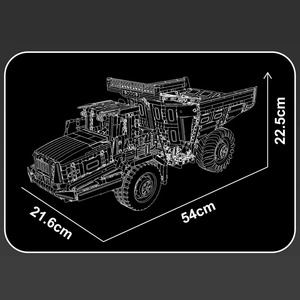 Camion benne articulé télécommandé Mould King 17104, jouet de construction pour enfants, spécial mines, en briques, cadeau pour enfants - Product Image 4