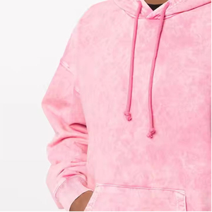 Polyester/Cotton Blend Winter Fleece Acid Wash <b>Hoodie</b> Men Women Comfortable Fashion Print Embroidered Logo Customization Solid - Product Image 6