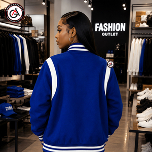 เสื้อแจ็คเก็ตเลตเตอร์แมนปักลาย Zeta Phi Beta Sorority สำหรับผู้หญิง ระบายอากาศได้ดี ไซส์พลัส |   แขนเสื้อหนังปักลาย ZPB Soror - Product Image 2