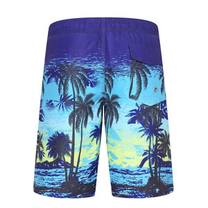 Shorts de bain pour hommes en tissu Oxford, imprimés par transfert thermique, couleur unie, écologiques, respirants, taille élastique, vente chaude, faible MOQ - Product Image 2