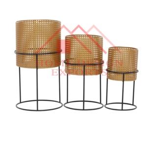 2025 Home Hotels & Restaurants Jardinière décorative en fer avec supports - Product Image 4