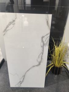 Carreaux de porcelaine polie Satvario modernes 60x120cm, qualité supérieure, pour sol et mur, usage intérieur, finition brillante, provenance Inde. - Product Image 1