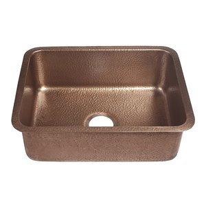 อ่างล้างจานทองแดงทำมือพร้อมผ้าคลุมหน้าอ่างลายเถาวัลย์แบบฟาร์มเฮาส์ - Product Image 4