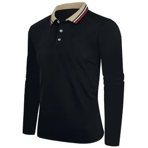 ชุดเสื้อโปโลแขนยาวสองชิ้น แฟชั่นเสื้อโปโลแขนยาวพร้อมแถบข้าง - Product Image 4