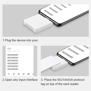 센세스앤롯 FR66 <span class=keywords><strong>13.56MHz</strong></span> 휴대용 <span class=keywords><strong>RFID</strong></span> 리더기 (마이크로 USB/타입-C 인터페이스, ISO 14443A 프로토콜, 안드로이드 휴대폰용) - Product Image 6
