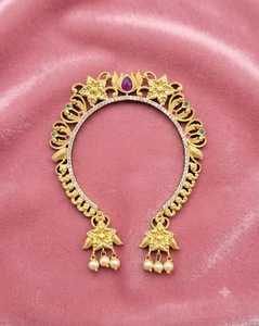 Lotus Designer AD And Kemp Stone Hair <b>Brooch</b> Hair Ornament Wedding Accessories Gold Plated Headwear Wholesale Jewelry For <b>Womens</b> - Product Image 6