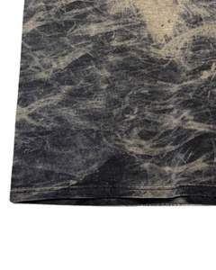 T-shirt en coton délavé noir et beige à manches courtes et col rond, style vintage délavé à l'acide, pour homme, décontracté, streetwear, mode estivale tendance - Product Image 6