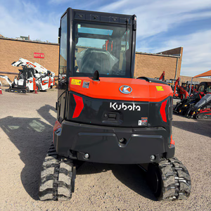Wholesale <b>cheap</b> supplier of Hot selling Kubota KX057-5 Mini Excavator 1.2 Ton Crawler Digger With Digging <b>Bucket</b> Red Color - Product Image 3