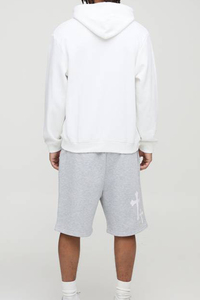 Personalized Screen Printed Men’s Cotton Shorts, <b>Custom</b> Graphic Streetwear Fleece Knee Length Drawstring Casual Everyday Wear - Product Image 5