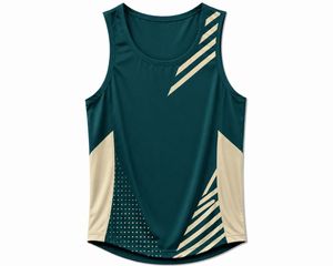 Débardeur sans manches géométrique pour homme, col rond, respirant, tricoté, coupe sportive, 100 % coton, séchage rapide, écologique - Product Image 1