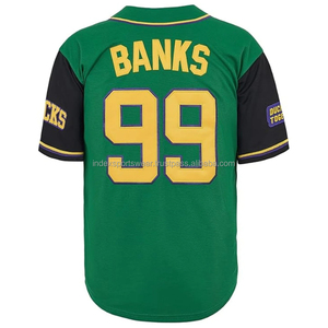 Camiseta de Béisbol Personalizada Index Sports Wear, Verde y Negra, Manga Corta, con Botones, Transpirable, de Poliéster, para Hombre, con Nombre del Equipo Ducks Impreso - Product Image 2