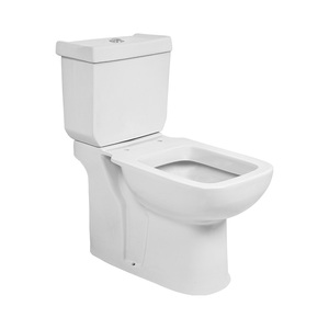 WC carré en céramique de haute qualité à double chasse à poser au sol, toilettes en céramique deux pièces - Product Image 1