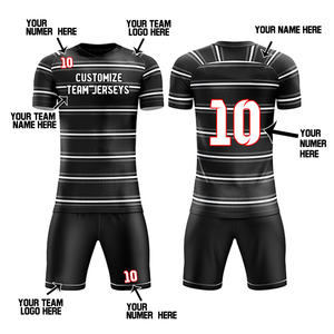 Conjuntos de camisetas de fútbol Kits de fútbol Traje de entrenamiento para adultos Club Nombre personalizado Número Uniforme de fútbol Diseños de logotipo personalizado Invierno - Product Image 4