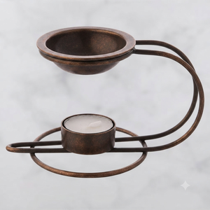 Handmade Brass Incense <b>Burner</b> With Star Cutouts Traditional Indian Dhoop Dani <b>For</b> Aromatic Use Home Living Room Office Decor - Product Image 5
