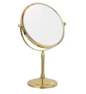 Espejo de Maquillaje Redondo con Base Metálica para Tocador, Baño o Cosméticos - Product Image 1