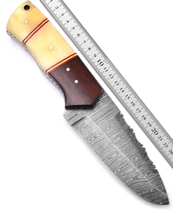 Customizable Stainless Steel Hunting <b>Knife</b> with Comfortable Handmade Curved Skinner <b>Knife</b> with <b>Bone</b> <b>Handle</b> & Leather Sheath - Product Image 4