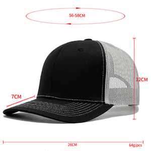 <b>Vintage</b> Washed Cotton Trucker Hats 5-Panel Breathable Summer <b>Cap</b> Premium Nylon Fabric Trucker Hats Lightweight Quick-Dry - Product Image 2