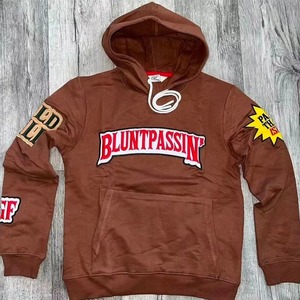 Sudadera con Capucha para Hombre, Color Marrón, Algodón, Estilo Casual, con Logotipo Frontal y Parches en las Mangas, Estilo Otoñal - Product Image 1