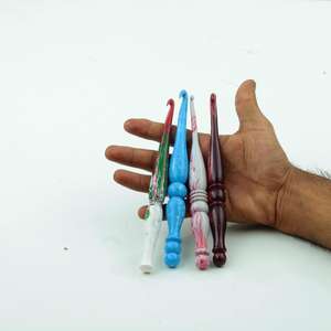 Modern Set of Handmade Polished Resin Knitting Needles Latest Design <b>Crochet</b> <b>Hooks</b> With Stand for Hand Knitting - Product Image 5