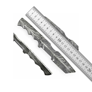 Lame de couteau en acier Damas forgée à la main de haute qualité, pour la fabrication de couteaux, utilisation en extérieur, meilleure matière première - Product Image 6