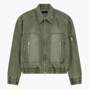 Nueva Tendencia Chaqueta de Mezclilla Acolchada con Forro de Algodón Lavado Resistente, Estilo Urbano Juvenil, Casual, con Cremallera y Decoración, Tipo Cárdigan - Product Image 5