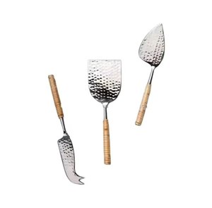 Silver Gold Plated Luxury Kitchenware Spreader Set Stainless Steel Blade Dishwasher <b>Safe</b> Cheese Butter Knife Leaf Design - Product Image 6