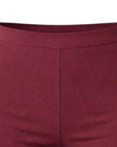 Conjunto de dos piezas casual de top corto y shorts de cintura alta para mujer, color burdeos, fabricante personalizado, venta al por mayor - Product Image 6