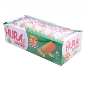 Rouleau suisse Hura saveur riz vert 180g, gâteau à la crème de riz vert moelleux, prix compétitif, vente en gros, export - Product Image 1
