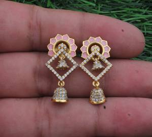 Pendientes de Plata de Ley 925 de Lujo con Circonita Cúbica Brillante y Diseño de Barra Curva para Mujer, Joyería de Moda para Bodas - Product Image 3