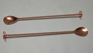 Cuillère à cocktail en acier inoxydable plaqué cuivre - Product Image 4