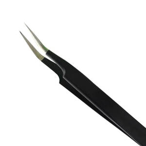 Pinzas para Pestañas Inclinadas de Acero Inoxidable con Logotipo Personalizado, Antiestáticas, Dentadas, de 10 mm, Duraderas, Agarre Perfecto, Hechas en Pakistán, para Salón de Belleza - Product Image 6