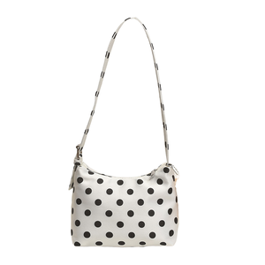 Bolso de Hombro Huffmanx de Color Liso con Cierre de Cremallera y Diseño de Puntos, Estilo Retro Chic Coreano, Modelo 33 - Product Image 2