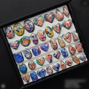 Cabujones de ópalo sintético, piedras preciosas de ópalo esterlino, ópalo Monarca para la fabricación de joyas - Product Image 1