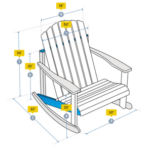 Housse de chaise à bascule Adirondack personnalisée HDT Y du Vietnam, imperméable, résistante aux UV, anti-poussière, beige - Product Image 1