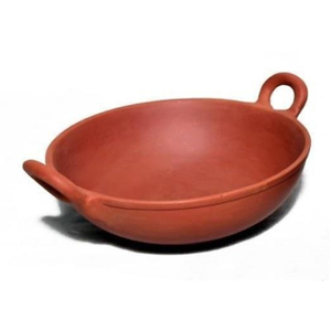Kadai en terre cuite écologique et légère (casserole en terre) – Antiadhésive, antidérapante, design rustique, compatible gaz, sûre et en stock - Product Image 2