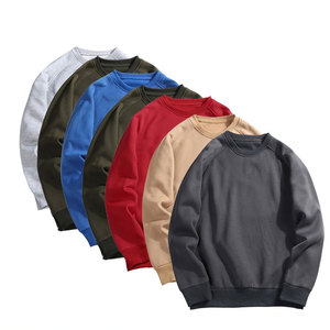 เสื้อสเวตเชิ้ตบุผ้าฝ้าย 100% คุณภาพพรีเมียมสำหรับผู้ชาย ป้องกันการหดตัว |   เสื้อสเวตเตอร์คอกลมผ้าฟลีซแบบเรียบง่าย สำหรับออกกำลังกายในเมือง หรือใส่ในยิม - Product Image 1