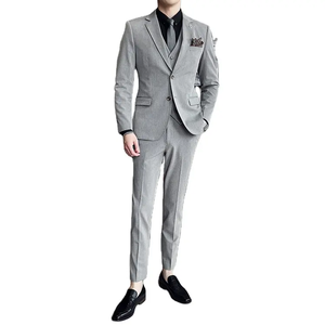 Charcoal Grey Velvet Shawl Lapel Tuxedo <b>Men</b> Luxury Wool Blend Bespoke Tailored Wedding Party High Quality <b>Men</b>’s Suits Sets - Product Image 5