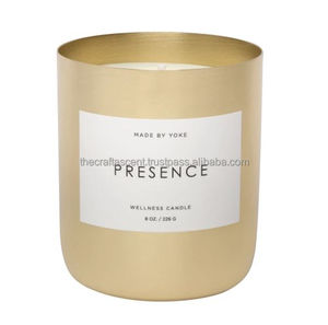 Contenedor de velas de latón personalizado al por mayor, tarros perfumados de cera de soja vacíos de lujo, fabricación de velas de Navidad a granel, recipiente, vela de cristal - Product Image 5