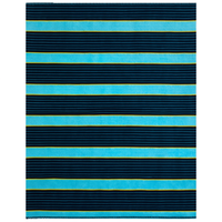 Tapis moderne en mélange de coton Stripe Clrd 60x90 pouces, lot de 2, tissé à poils plats, avec envers en caoutchouc, durable, facile à nettoyer, pour la maison, l'hôtel, le salon